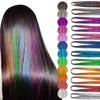 Rainbow Silk PET Tinsel Hair Extensions - Colored Shiny Thread for Seamless, Laser Gold Hair Styling