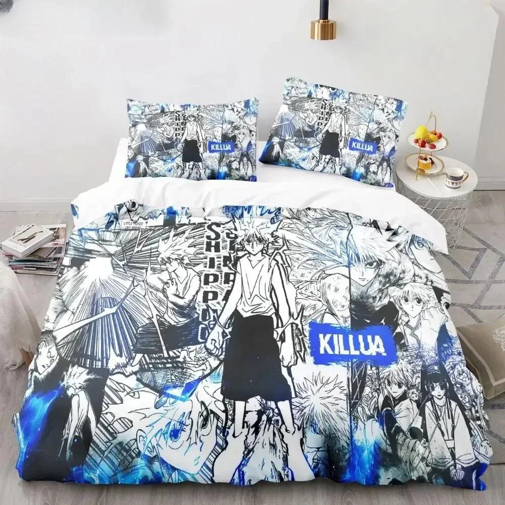 

New Japan Anime Hunter X Hunter Biscuit Krueger Beding Set Printed Bed Linen Set With Pilowcase Bed Soft Duvet Cover Soft Single Double 100*200cm Single