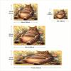 1Pcs Anti Fatigue Kitchen Rugs,  Cute Fat Tabby Print Waterproof Non-Slip Thick Cushioned Kitchen Mat Heavy Duty Comfort Standing Mat for Kitchen