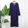 Autumn Night Dress Women Loose Large Nightgown Solid Color Sleepshirts Long-Sleeves Nightie Nightdress Modal Sleepwear