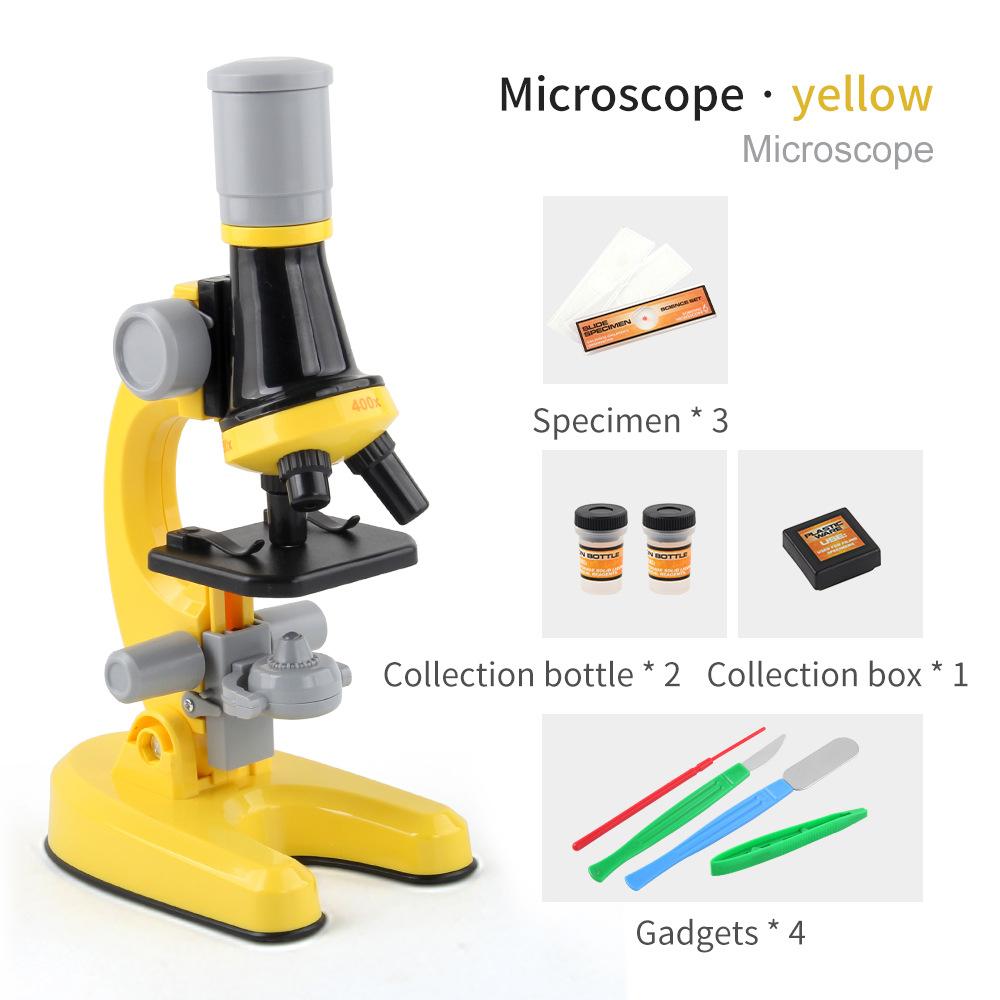 

Children s microscope set, 100-1200X magnification, suitable for children aged 3-12 Yellow