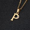 26-Letter Korean Style English Alphabet Pendant Necklace for Women and Besties