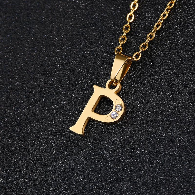26-Letter Korean Style English Alphabet Pendant Necklace for Women and Besties