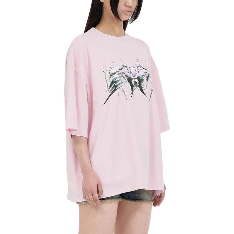 WE11DONE SS23 Rundhals Pullover mit Print auf der Brust Kurzarm T-Shirt Unisex T-Shirts WD-TT1-23-822-U-PK