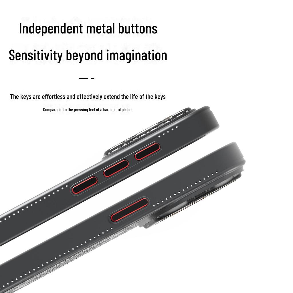 Atmungsaktive, wärmeableitende Netzhülle für iPhone 15Pro und 14Pro, magnetisches Laden, Schutzhülle mit Hautgefühl.