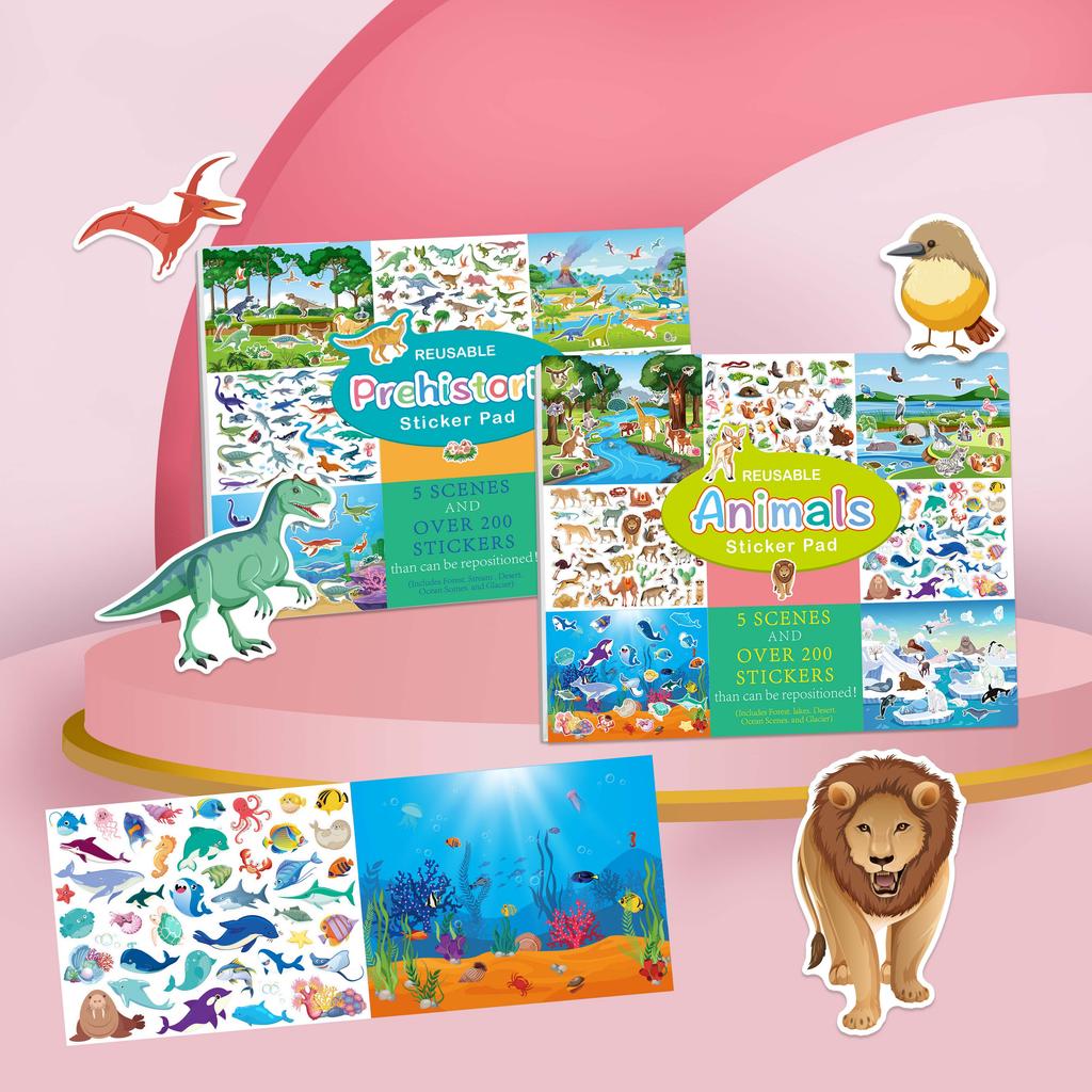 High-Quality Over High-Quality 200Pcs High-Quality Children High-Quality Scenes High-Quality Stickers High-Quality Reusable Self-assembly