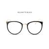 Anti Radiation Women Optical Glasses Anti-blue Oversized Round Eyeglass Frames Clear Metal Eyeglasses