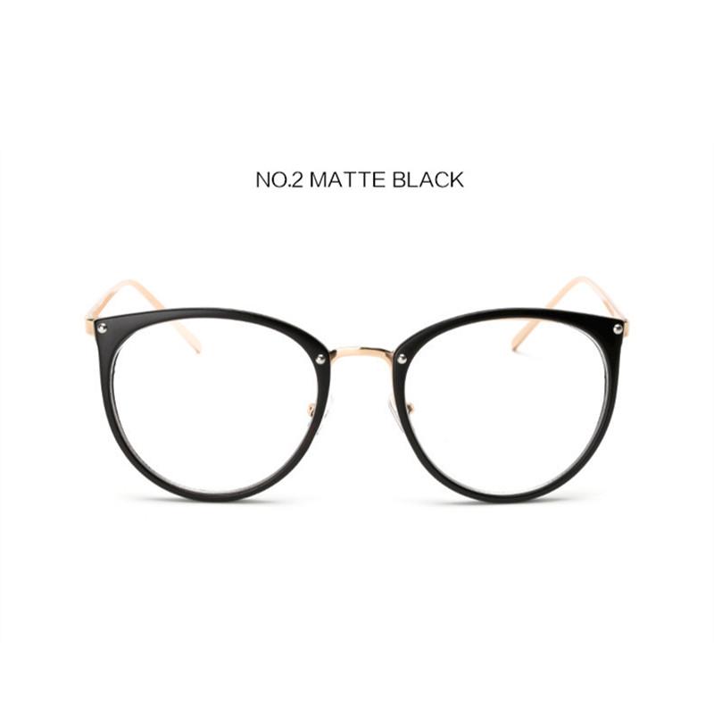 Anti Radiation Women Optical Glasses Anti-blue Oversized Round Eyeglass Frames Clear Metal Eyeglasses
