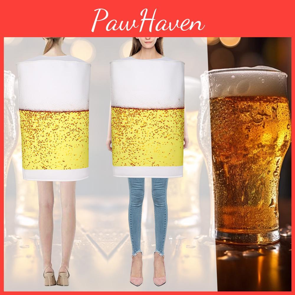 Cosplay Beer Mug Costume Adult Halloween Party Stage Performance Fashion Gift
