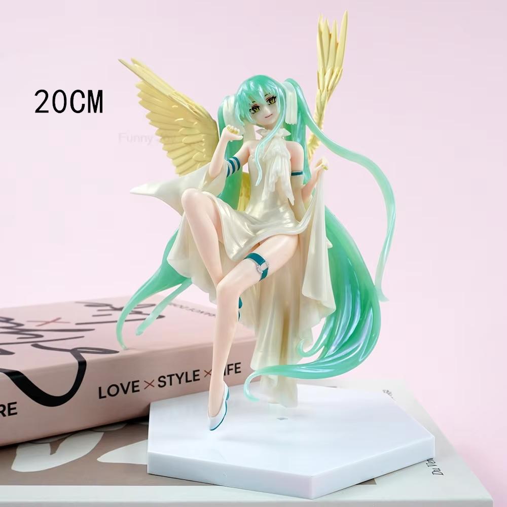 Anime Hatsune Miku Figure Wedding Dress Action Figures Kawaii Swimsuit Vocaloid Pvc Collectible Model Toys Girl Gift