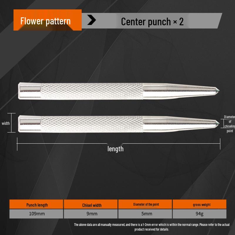 High Hardness Center Punch, Positioning & Drilling Hole Locator, Sharp Fitter Chisel Punch