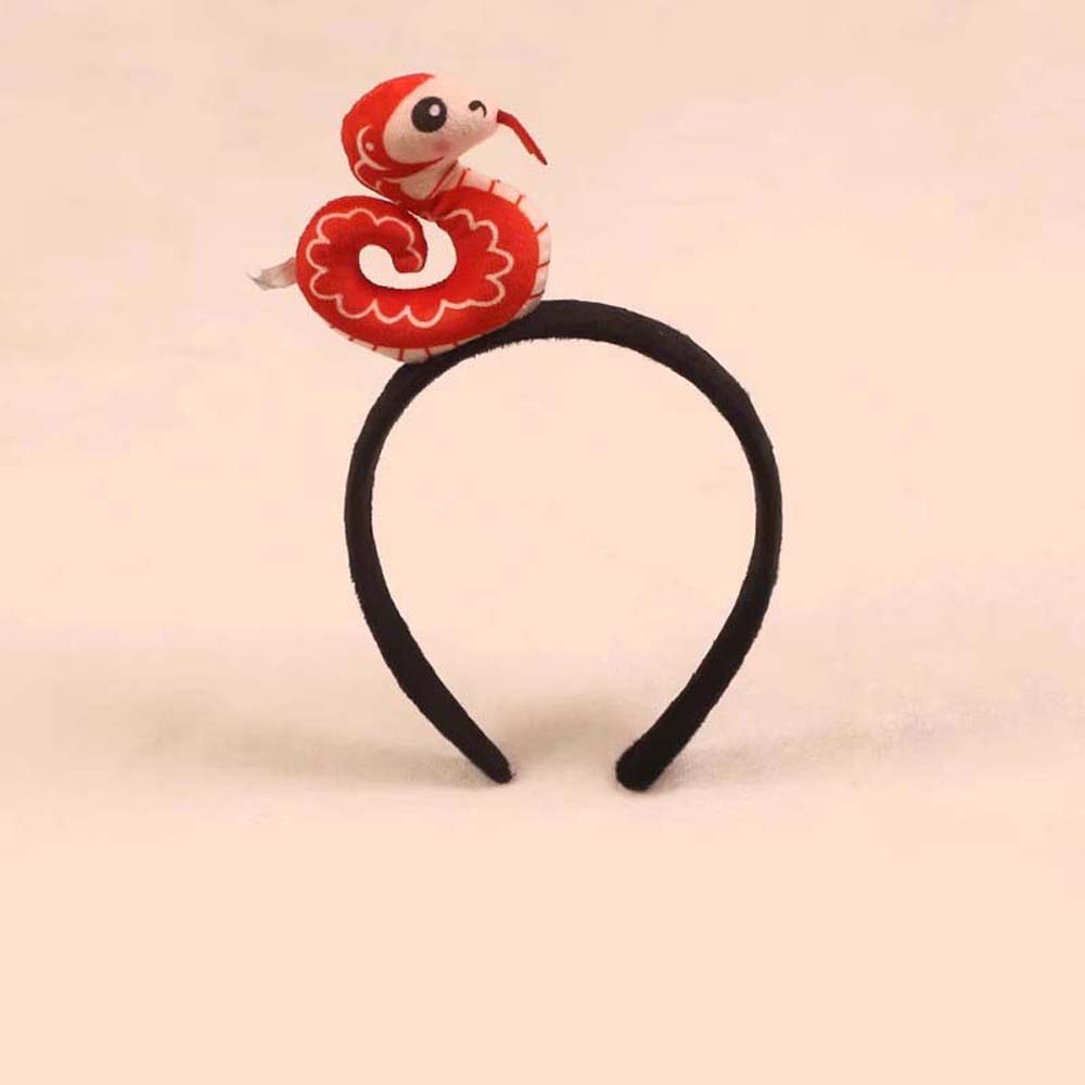 Headwear Plush Snake Headband Korean Style New Year Hair Hoop Plush Snake Hairband Photo Props