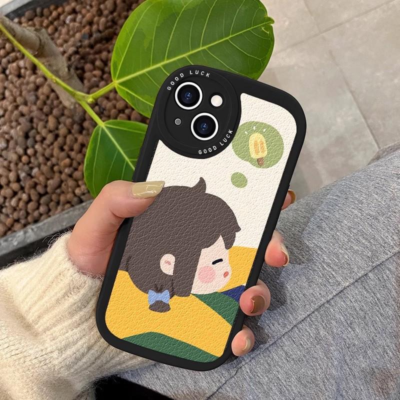 Fun couple suitable for Apple 16pro lambskin mobile phone case 15MAX14 anti-drop 13 all-inclusive 12 trendy brand new 8p