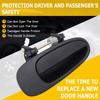 OCPTY Door Handle Exterior Rear Passeneger Right Side Replacement Fit 1993-1997 for Geo Prizm for Corolla Outside Door Handle Black