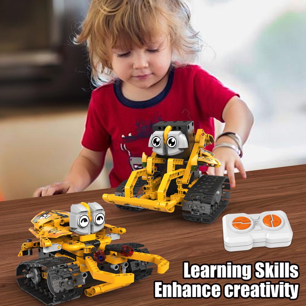 Moc 269Pcs 5 In 1 Creative Electric Rc Engineering Team Robot Model Assembly Diy Building Blocks Children'S Toys Gifts