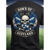 Maglietta da Calcio Scozia - Maglietta da Tifoso Tartan Army con Stampa Posteriore Teschio e Ali | Design Sons of Scotland | Regalo per Fan di Calcio Scozzese | Macchina