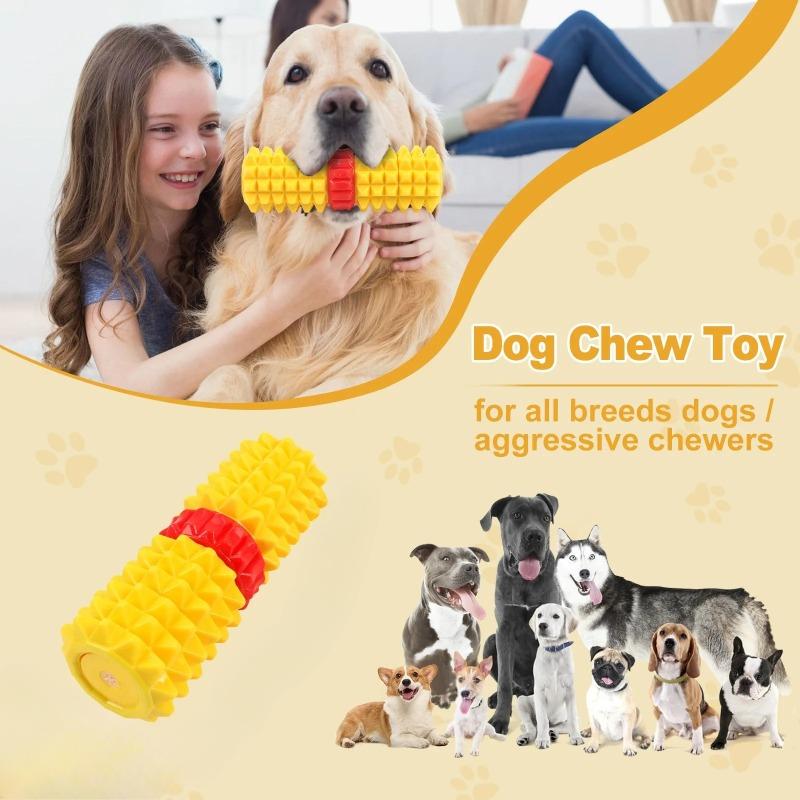 1Pcs Dog Toy Is A Highly Durable Realistic Sound-making Corn Bite Teething Stick A Perfect Stress-relieving Tool Safe Material