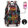Glow-in-the-Dark Soccer Backpack Teens Large Capacity Laptop Bag With Padded Straps Oxford Fabric Trendy Patchwork Design
