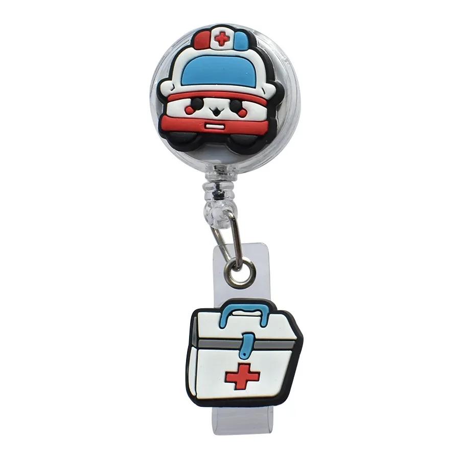 New Medical Style Badge Reel Nurse Workers Enfermera ID Holder Retractable Name Card Holder Accessory