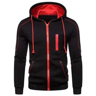 Herren Kapuzenjacke mit durchgehendem Reißverschluss Kapuze Einfarbig Tasche Sport Outdoor Täglich Sport Stempeldruck Designer Basic Lässige Sweatshirts
