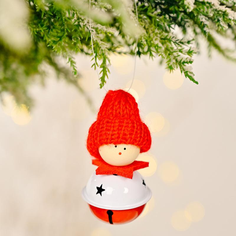 

Hat Bell Knitted Hanging Christmas Decorations Tree Family Children Decoration червоний