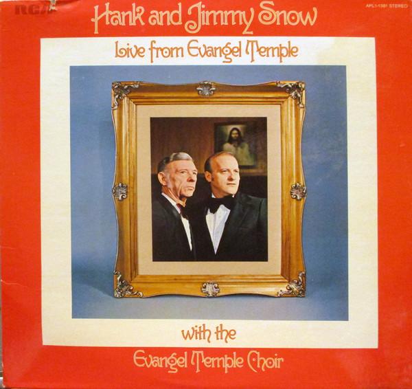 

LP Record HANK SNOW JIMMIE RODGERS SNOW TH Live From Evangel Temple APL11361 RCA Victor 1976 US CountryFolk Used