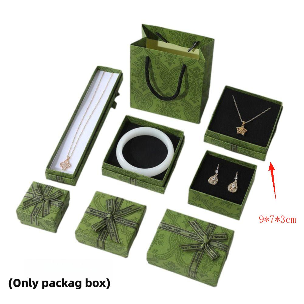 Matcha Green Gift Box Bow Ring Box Fashion Necklace Packaging Box  Luxury Packaging