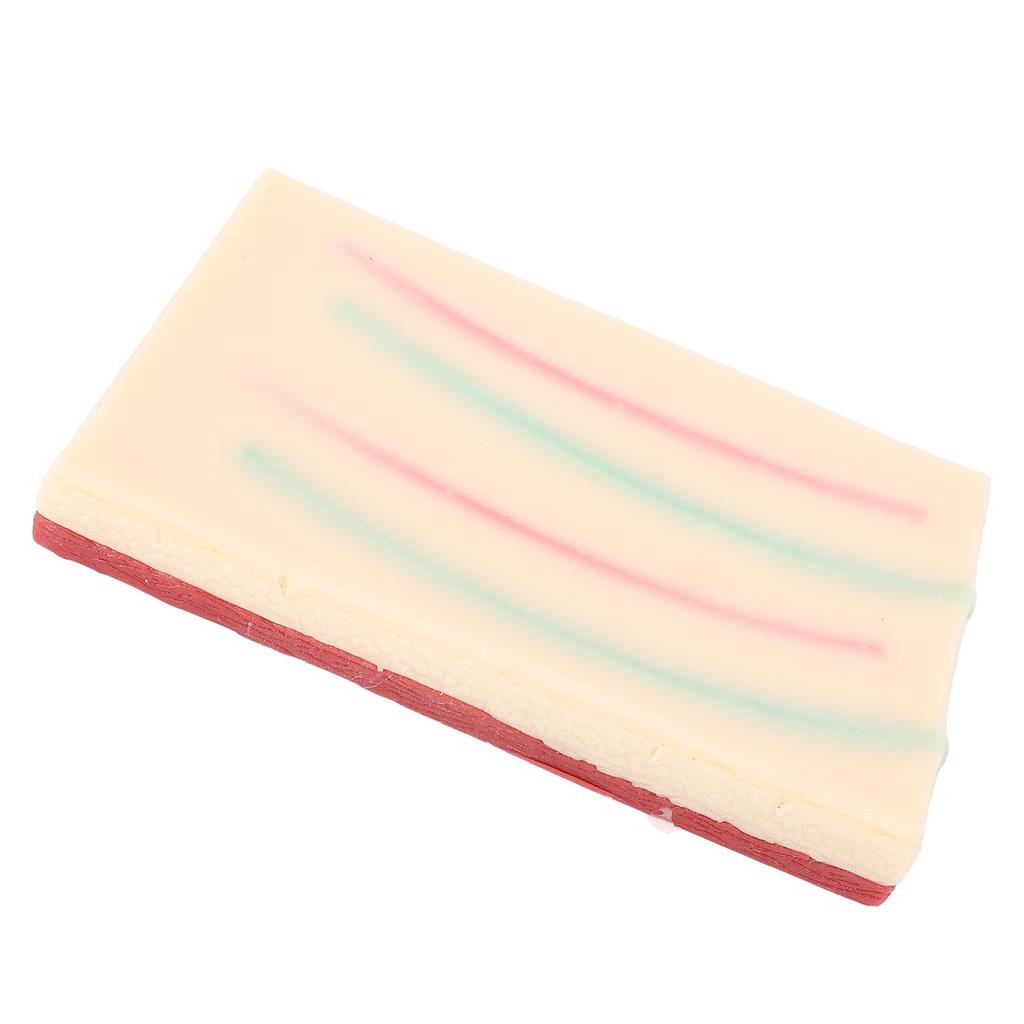 Suture Pad 3 Layers Reusable Silicone Realistic Suturing Practice Pad for Student Training
