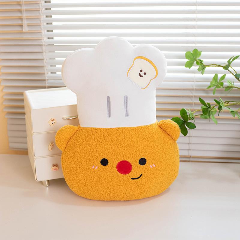 

Cartoon Chef Burger Dog Christmas Elephant Niche Pillow Toast Bear Doll Children S Pillow Doll 45cm