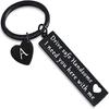 Drive Safe Handsome I Need You 26 Letters Optional Stainless Steel Key Stainless Steel Keychain for Mothers Day and Fathers Day Backpack Bag Pendant