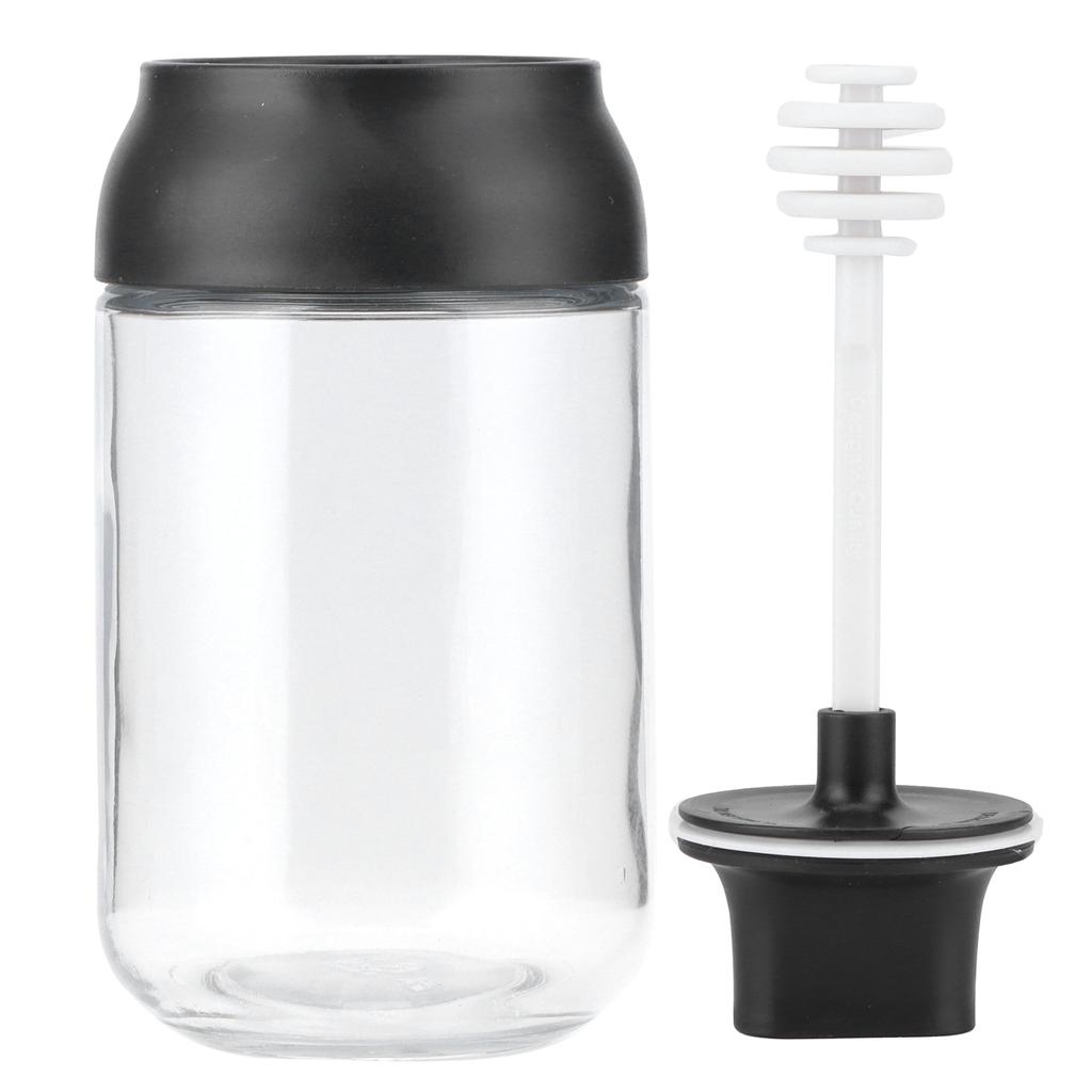 Uzavíratelná skleněná skladovací nádoba Originalita Nádoba na med se lžičkou a víčkem pro domácí kuchyňské použití 250ml