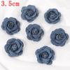3/5Pcs 3.5/4.5/5/7/7.5CM Denim Artificial Blue Fabric Camellia Flower for Wedding Decor Women Handmade Cloth Corsage Accessory