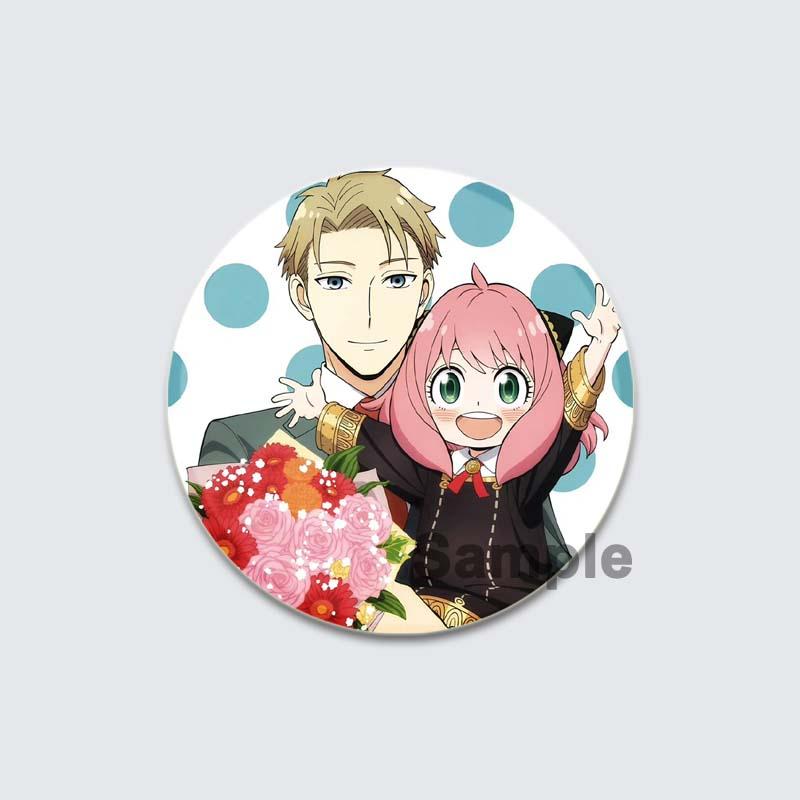 32/44/58mm Cute Anime SPY X FAMILY Brooches Anya Forger Lapel Pins Cartoon Badge Backpack Hat Jewelry Handmade Accessories Gifts