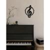 Metall Wandkunst Noten Dekor, Schwarze Skulptur für Schlafzimmer, Büro, Musikstudio Wandbehang, 1 Stück, Geburtstagsgeschenk, Abschlussgeschenk