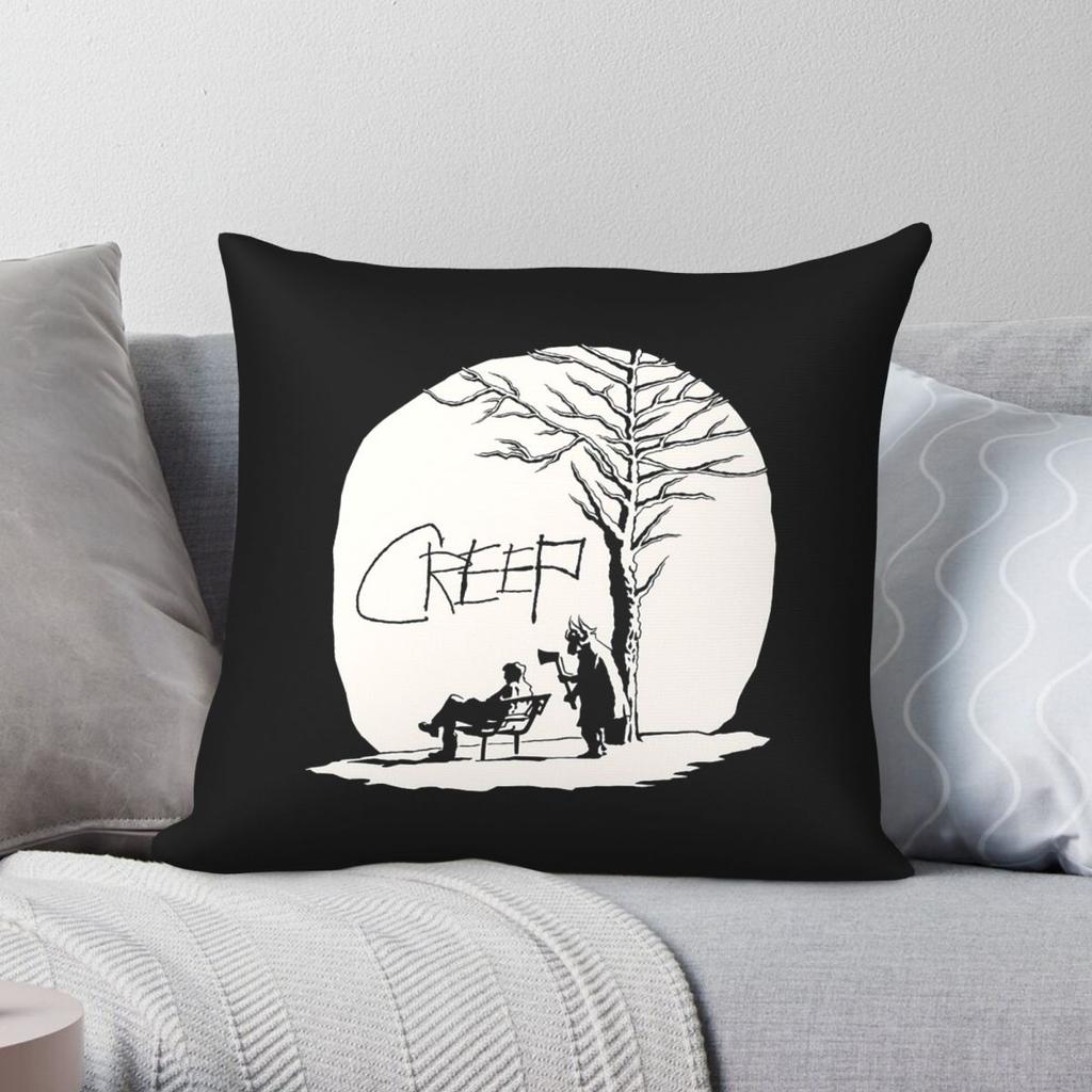 Creep Movie Square Pillowcase Polyester Linen Velvet Pattern Zip Decor Bed Cushion Cover