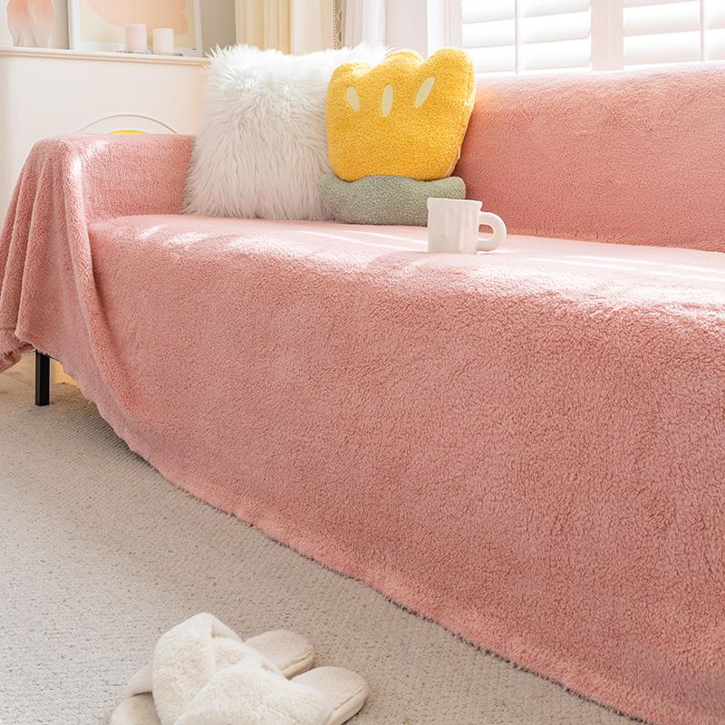 

Чехол для дивана, тканевый, зимний плюшевый, однотонный, полный чехол для дивана, чехол для дивана с защитой от кошачьих лап, осень и зима 180*130cm