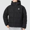 Winterized Down Jackets Men's Black Hooded Moderate 537685-01