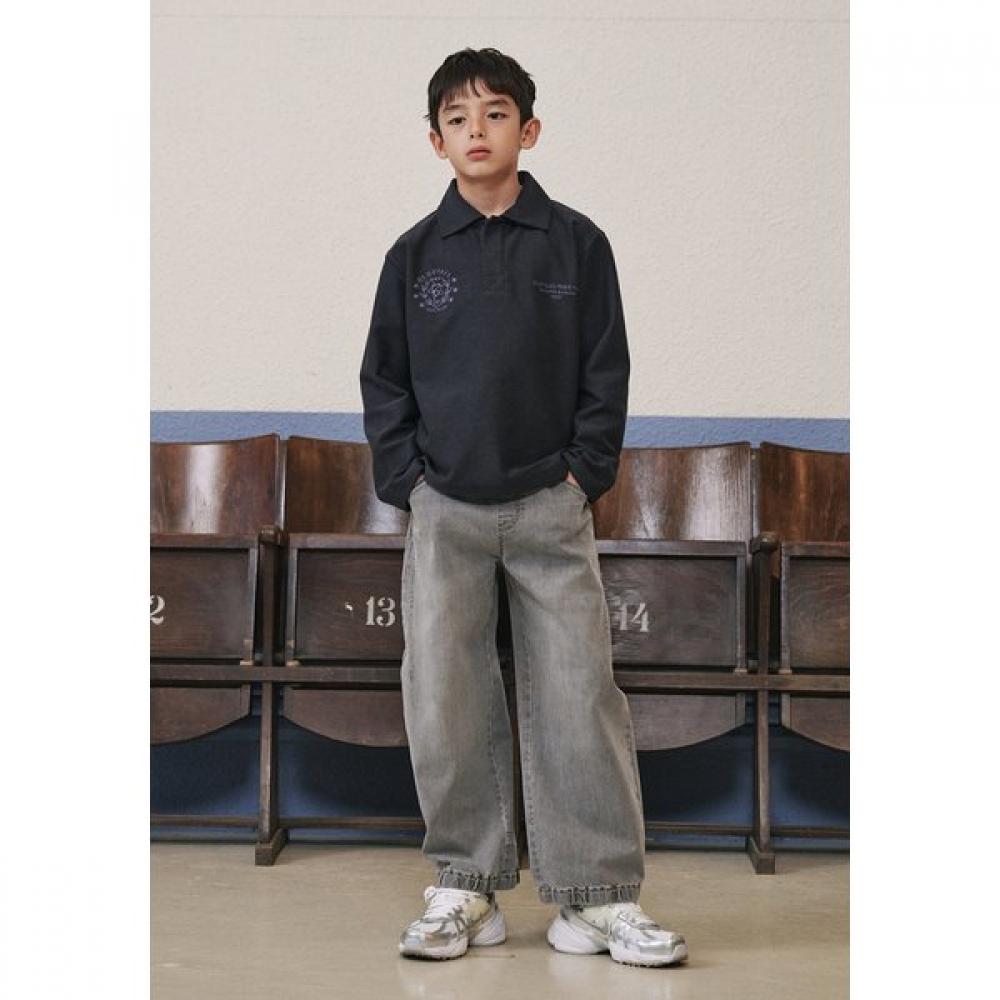 Bluetail Charcoal Grey Collar T shirT aaa1Ts06cg