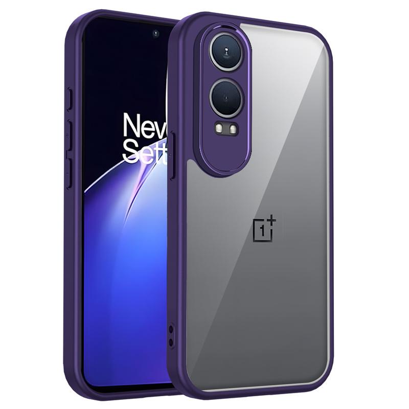 OnePlus Nord CE4 Lite CPH2619 Case Shockproof Silicone TPU Bumper with Clear Back Hard Cover Phone Case for Oneplus Nord CE4Lite