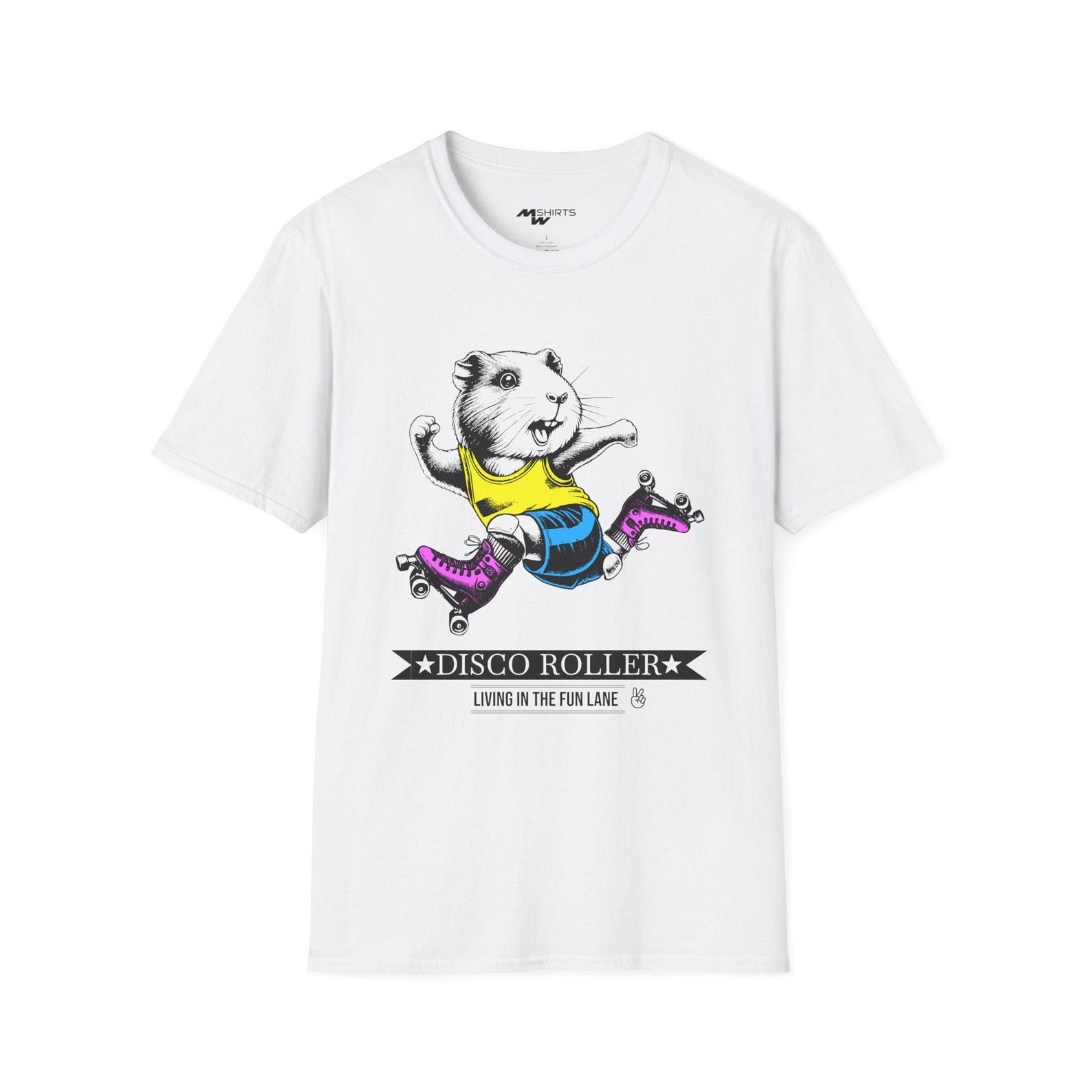 Disco Roller Guinea Pig T-Shirt: Fun Lane Design 3XL