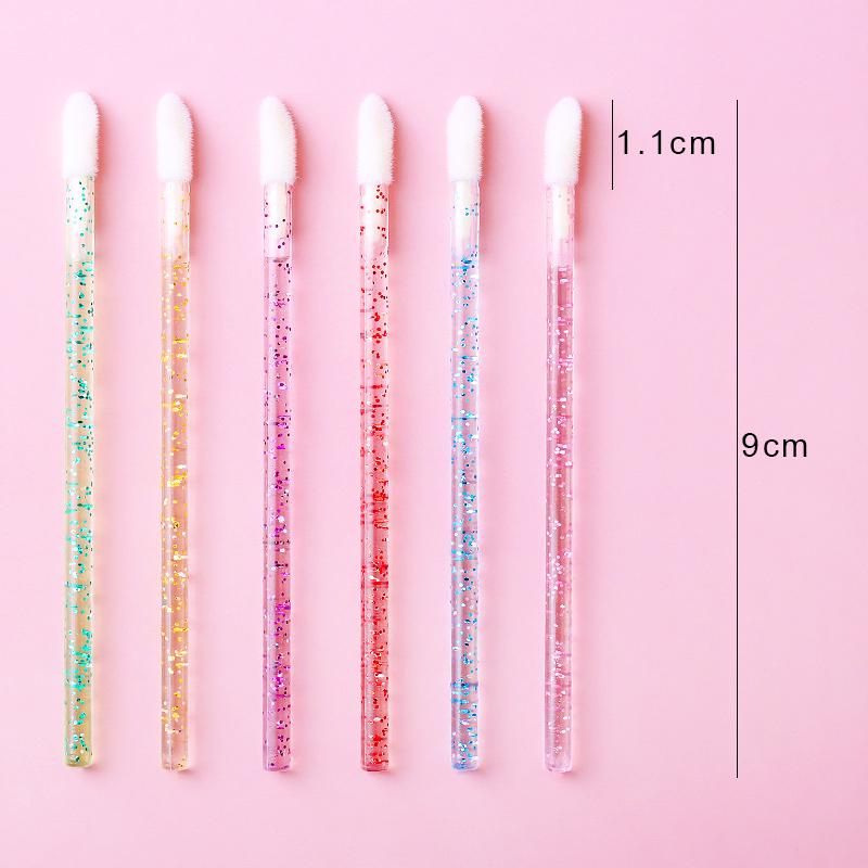 50Pcs Disposable Crystal Eyelash Brush Lashes Micro Lip Brushes Supplies Applicator Cleaner Beauty Eyelash Extension Tools