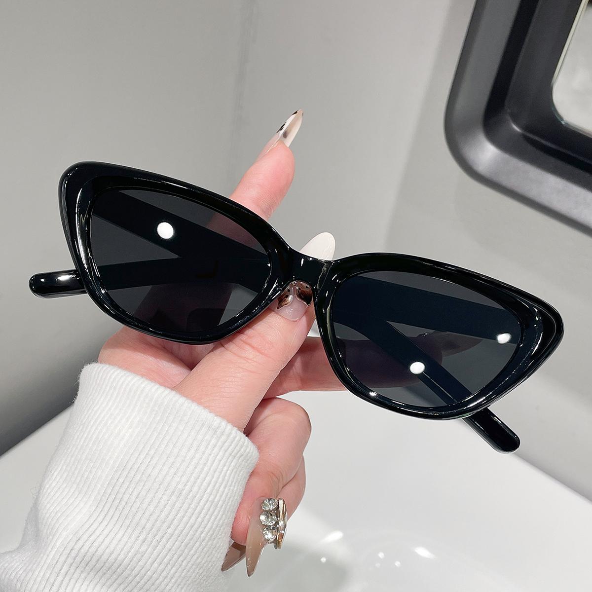 

Fashionable Cat Eye Pilot Style Sunglasses Single Pair Trendy Beach Party Exclusive Sun Protection Photography Props Decoration чорний