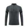 Spring 2024 Men's Half-Zip Long-Sleeve Fitness Sweatshirt for Running and Training