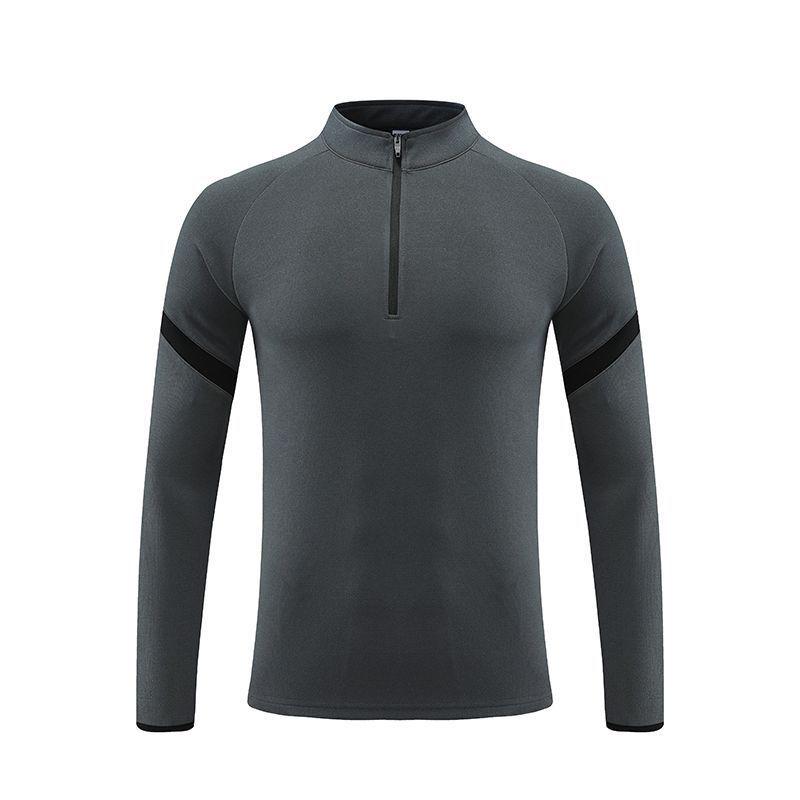 Spring 2024 Men's Half-Zip Long-Sleeve Fitness Sweatshirt for Running and Training
