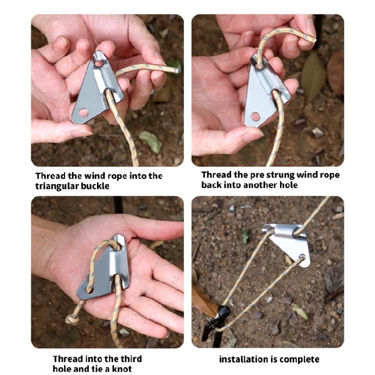 10Pcs Camping Tent Rope Tensioner Buckles Tightener Fastener Canopy Guyline Cord Buckle Adjustment Fixing Pull Stoppers