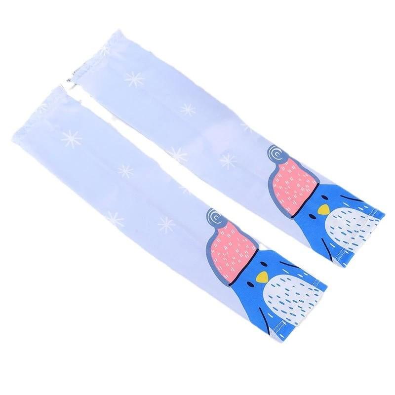 Manchons de bras en soie glacée à protection UV pour enfants - Pare-soleil d'été rafraîchissants pour garçons et filles