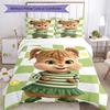 Conjunto de Roupa de Cama 3 Peças Alvin e os Esquilos Capa de Edredom com Fecho Inclui 1 Capa de Edredom & 2 Fronhas, Macio e Confortável para Todas as Estações.