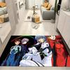 Neon Genesis Evangelion Anime Area Rug, EVA Character Floor Mat, Non Slip Carpet for Living Room Bedroom, Cartoon Home Decor Indoor Rug