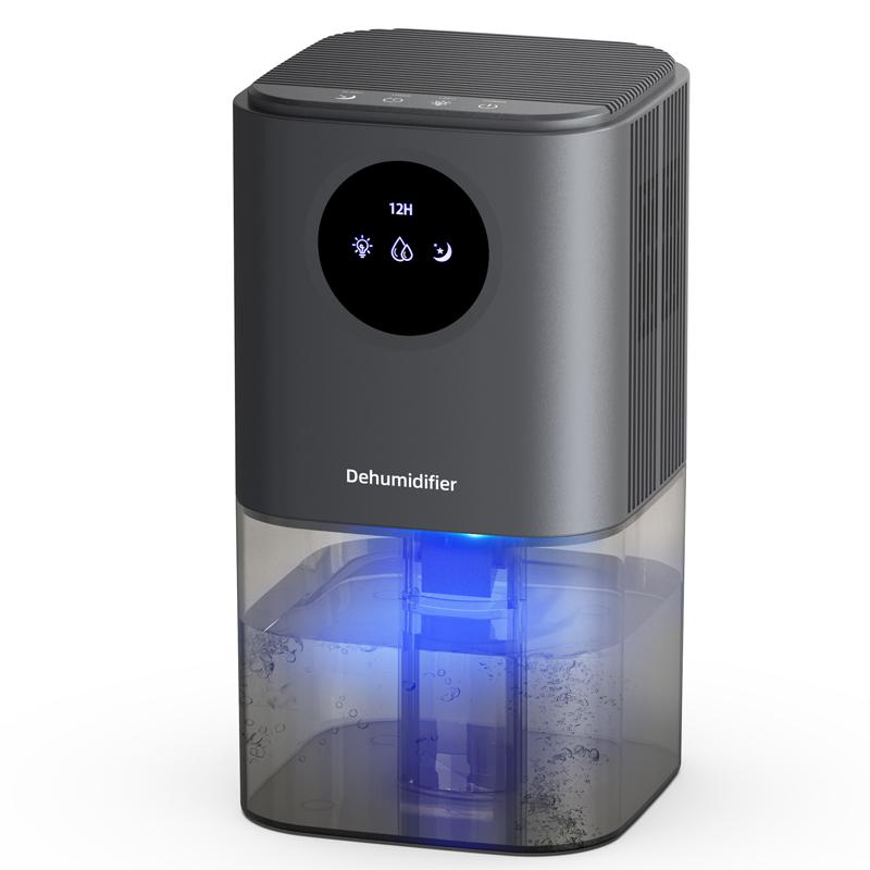 B221 Smart Home Dehumidifier 1.7L Large Capacity Dehumidifier Bathroom Basement Timing Dehumidifier with Colored Lights