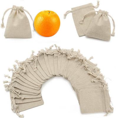 Drawstring Bags Small Linen Pouch Linen Color Drawstring Stylish Brand New